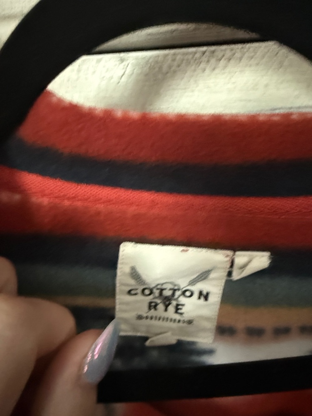 Striped Aztec Quarter-Zip Fleece Pullover - Red Multicolor - Picture 3 of 3
